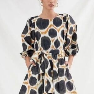 Maeve By Anthropologie 100% Organic Cotton Destin Poplin Dress FLAW